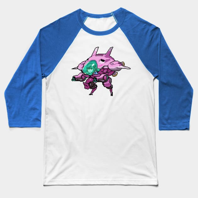 Overwatch - 16-Bit D. Va Baseball T-Shirt by wyckedguitarist